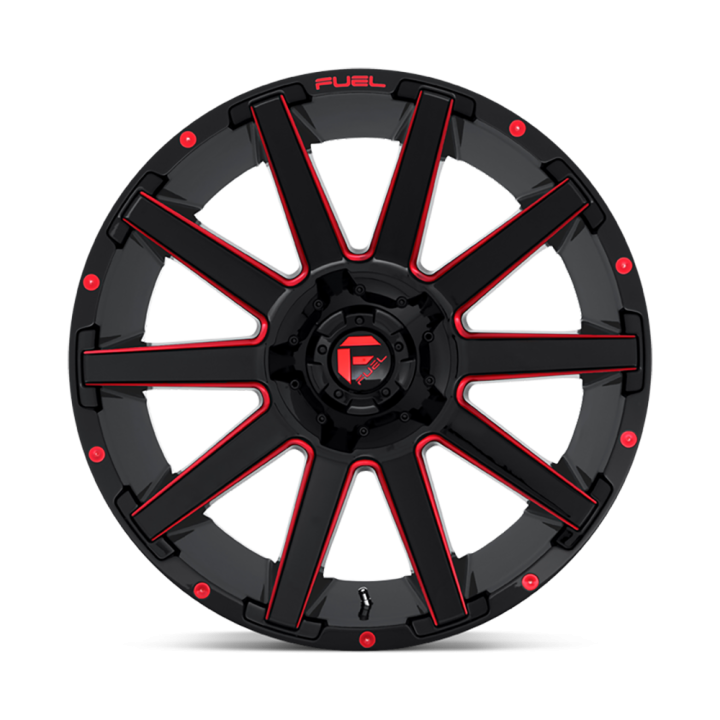 Jantă de Aluminiu, FUEL D643 CONTRA, 20x9.0, ET 2, 6x135 / 6x139.7, 106.1, Negru - EDK.ro