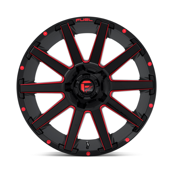 Alloy Wheel, FUEL D643 CONTRA, 20x10.0, ET -19, 6x135 / 6x139.7, 106.1, Black - EDK.ro