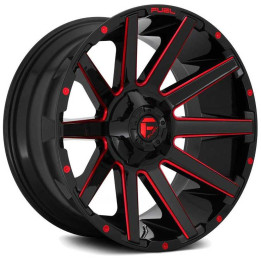 Alloy Wheel, FUEL D643 CONTRA, 22x10.0, ET -19, 6x135 / 6x139.7, 106.1, Black - EDK.ro