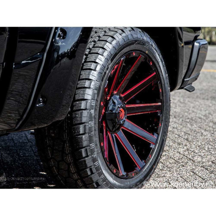 Alloy Wheel, FUEL D643 CONTRA, 22x10.0, ET -19, 6x135 / 6x139.7, 106.1, Black - EDK.ro