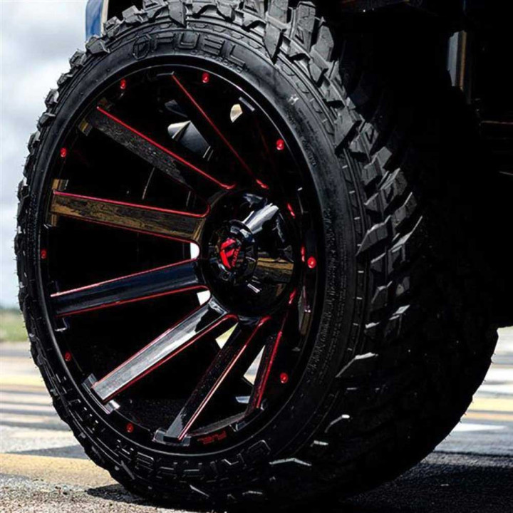 Jantă de Aluminiu, FUEL D643 CONTRA, 22x10.0, ET -19, 6x135 / 6x139.7, 106.1, Negru - EDK.ro