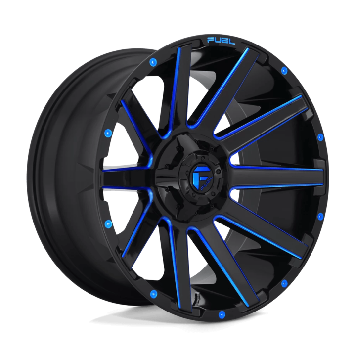 Alloy Wheel, FUEL D644 CONTRA, 18x9.0, ET 1, 6x135 / 6x139.7, 106.1, Black - EDK.ro