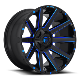 Alloy Wheel, FUEL D644 CONTRA, 20x9.0, ET 2, 6x135 / 6x139.7, 106.1, Black - EDK.ro