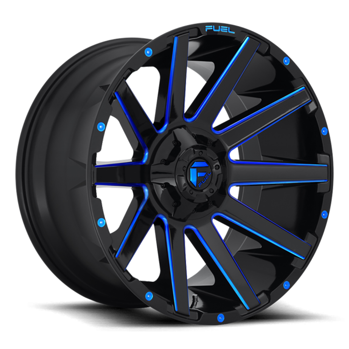 Jantă de Aluminiu, FUEL D644 CONTRA, 20x9.0, ET 2, 6x135 / 6x139.7, 106.1, Negru - EDK.ro