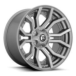 Jantă de Aluminiu, FUEL D713 RAGE, 20x9.0, ET 1, 6x135 / 6x139.7, 106.1, Gri Metalizat - EDK.ro