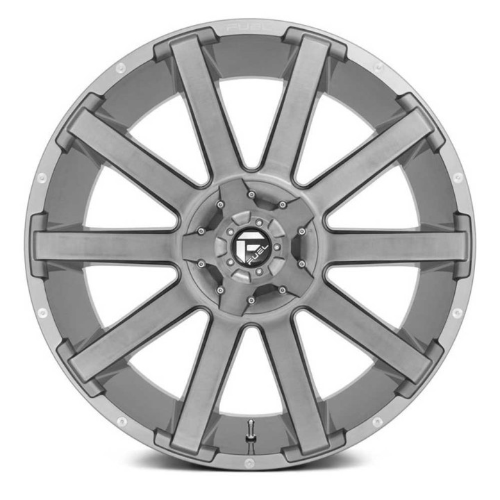 Jantă de Aluminiu, FUEL D714 CONTRA, 20x9.0, ET 2, 6x135 / 6x139.7, 106.1, Gri Metalizat - EDK.ro
