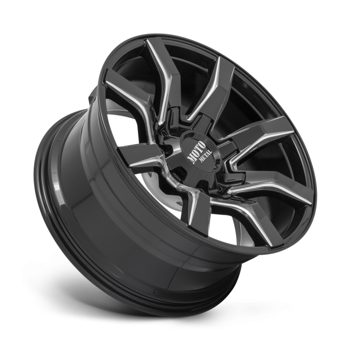 Alloy Wheel, MOTO Metal MO804 SPIDER, 22x12.0, ET -44, 6x135 / 6x139.7, 106.1, Black - EDK.ro