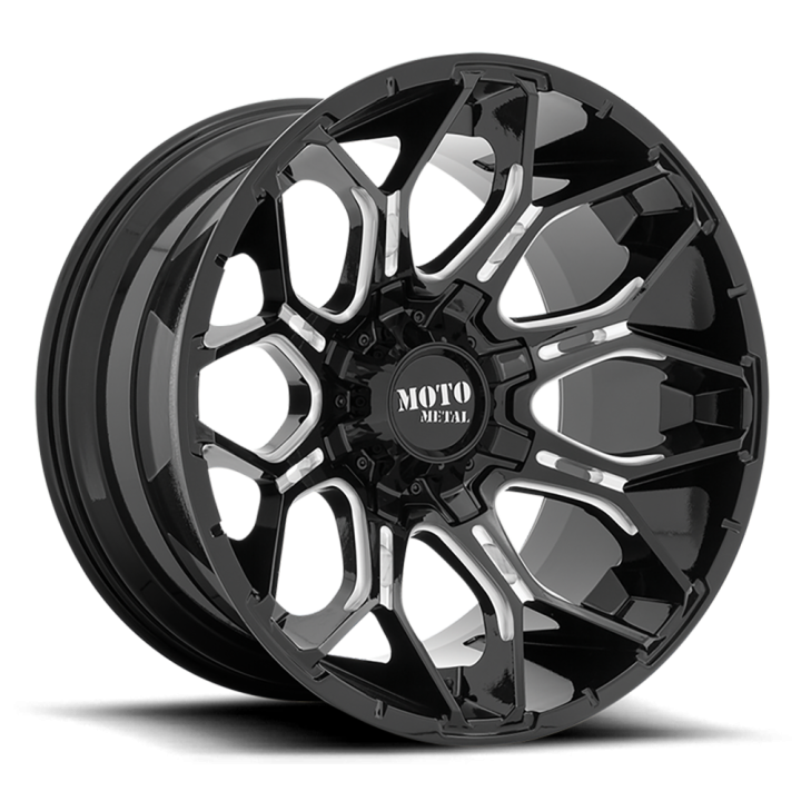 Alloy Wheel, MOTO Metal MO808 SNIPER, 20x10.0, ET -18, 6x135 / 6x139.7, 106.1, Black - EDK.ro