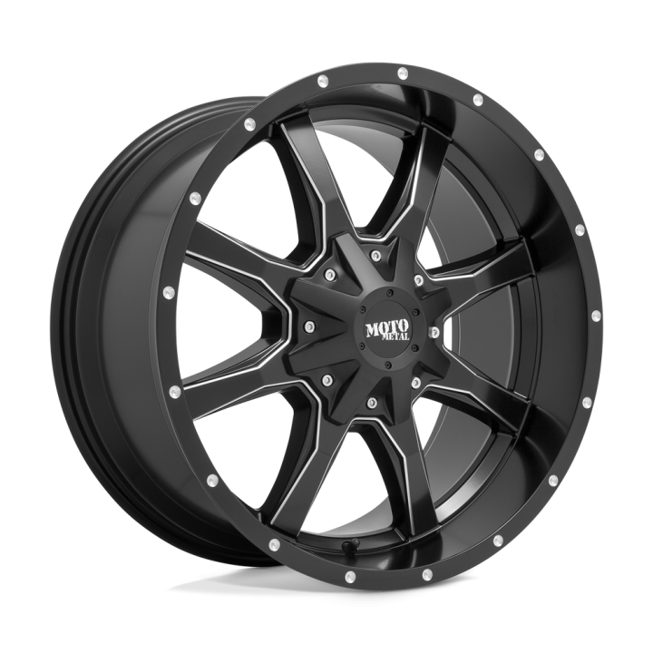 Alloy Wheel, MOTO Metal MO970, 18x10.0, ET -24, 6x135 / 6x139.7, 106.1, Black - EDK.ro