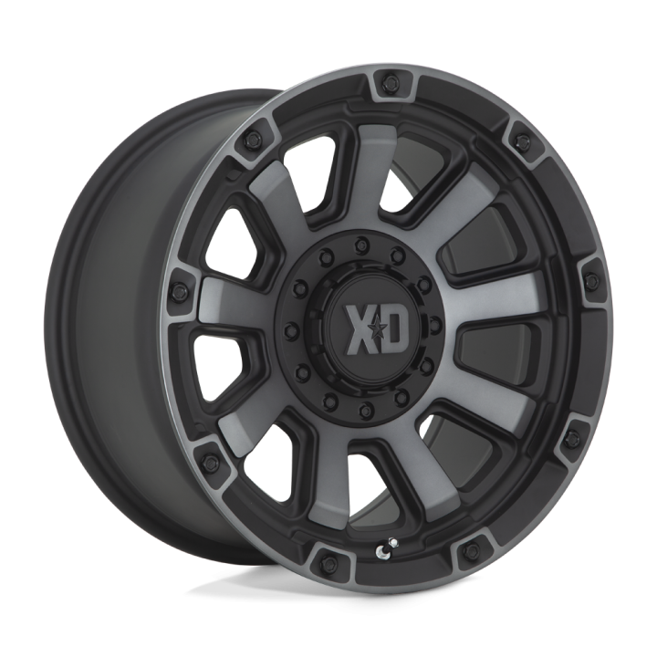 Alloy Wheel, XD Series XD852 GAUNTLET, 17x9.0, ET 0, 6x135 / 6x139.7, 106.1, Black - EDK.ro