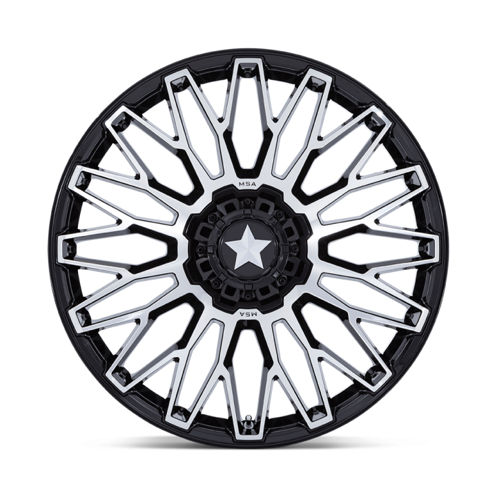 Jantă de Aluminiu, MSA OffRoad Wheels M50 CLUBBER, 20x7.0, ET 0, 5x114.3, 72.56, Negru - EDK.ro