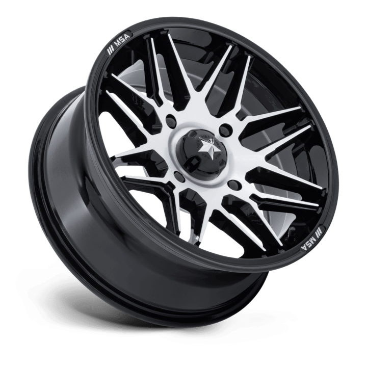 Jantă de Aluminiu, MSA OffRoad Wheels M52 RADAR, 16x7.0, ET 10, 5x114.3, 72.56, Negru - EDK.ro