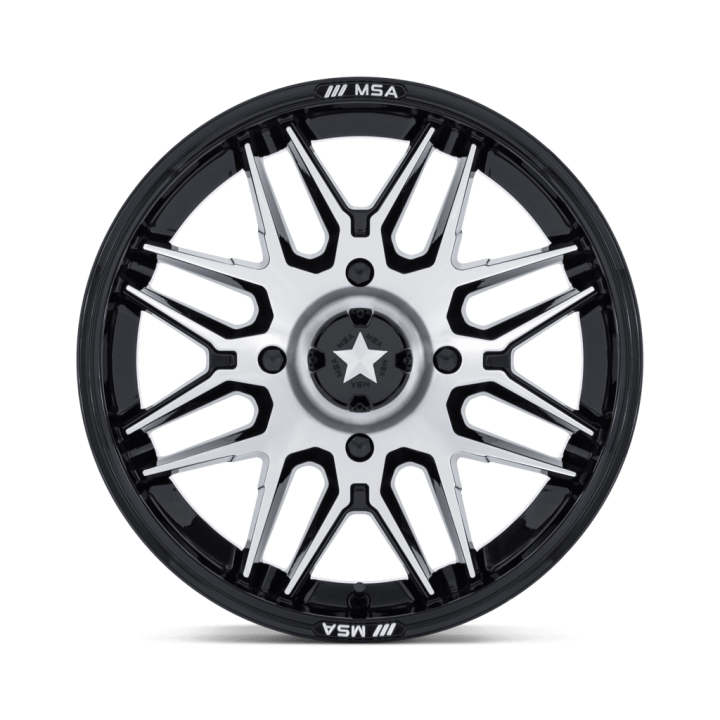 Jantă de Aluminiu, MSA OffRoad Wheels M52 RADAR, 16x7.0, ET 10, 5x114.3, 72.56, Negru - EDK.ro