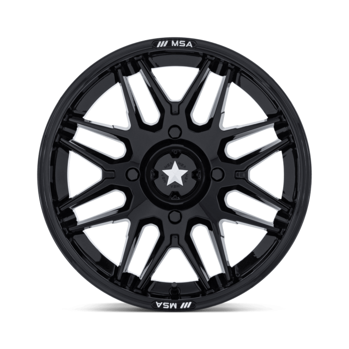 Jantă de Aluminiu, MSA OffRoad Wheels M52 RADAR, 16x7.0, ET 10, 5x114.3, 72.56, Negru - EDK.ro