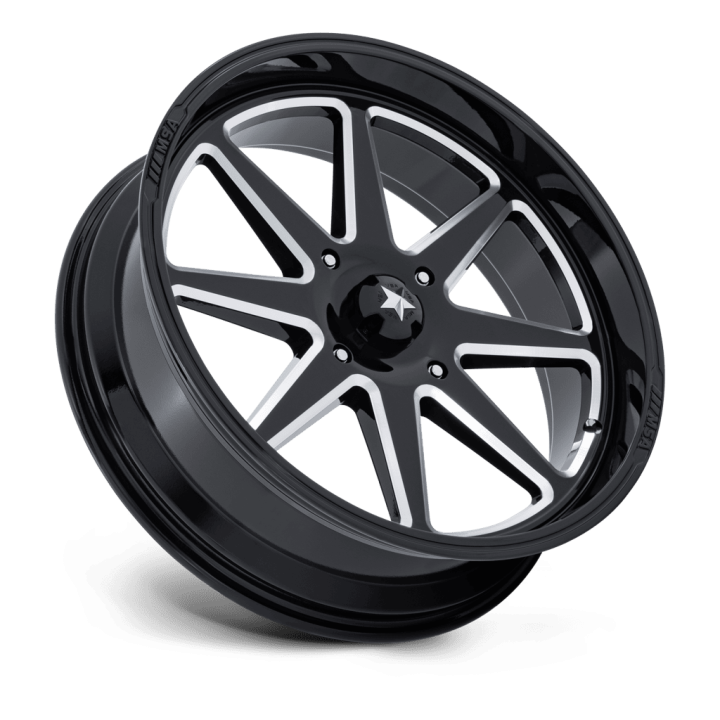 Jantă de Aluminiu, MSA OffRoad Wheels M54 SPARK, 20x7.0, ET 0, 5x114.3, 72.56, Negru - EDK.ro
