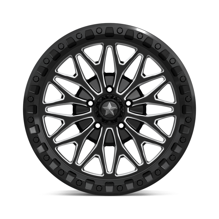 Alloy Wheel, MSA OffRoad Wheels MA53 BOLO Beadlock, 18x7.0, ET 10, 5x114.3, 72.56, Black - EDK.ro