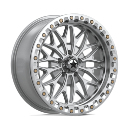 Alloy Wheel, MSA OffRoad Wheels MA53 BOLO Beadlock, 18x7.0, ET 10, 5x114.3, 72.56, Silver - EDK.ro