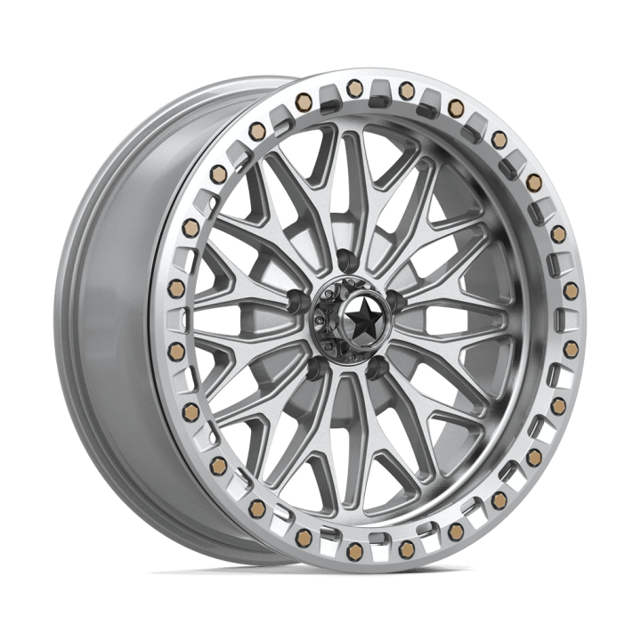 Alloy Wheel, MSA OffRoad Wheels MA53 BOLO Beadlock, 18x7.0, ET 10, 5x114.3, 72.56, Silver - EDK.ro