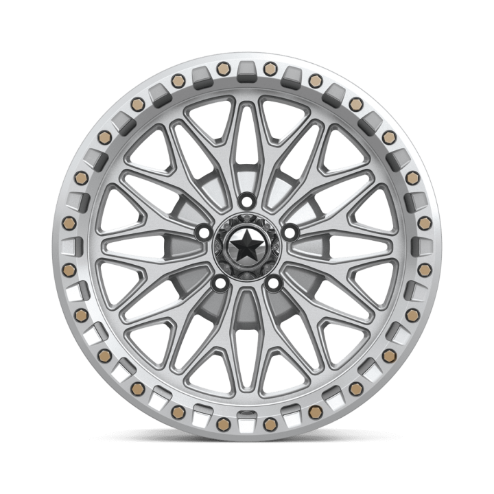 Jantă de Aluminiu, MSA OffRoad Wheels MA53 BOLO Beadlock, 18x7.0, ET 10, 5x114.3, 72.56, Argintiu - EDK.ro