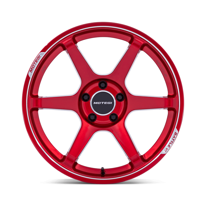 Alloy Wheel, Motegi Racing MR160 BATTLE VI, 18x8.5, ET 22, 5x114.3, 72.56, Red - EDK.ro