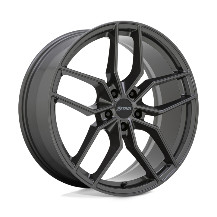 Jantă de Aluminiu, Petrol P5C, 17x8.0, ET 40, 5x114.3, 76.1, Gri Metalizat - EDK.ro