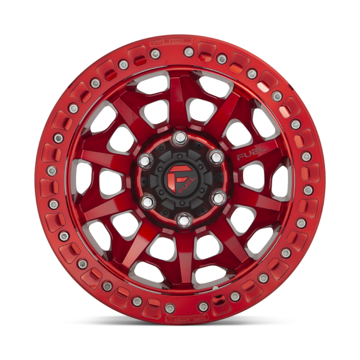 Alloy Wheel, FUEL D113 COVERT Beadlock, 17x9.0, ET -15, 5x127, 71.5, Red - EDK.ro