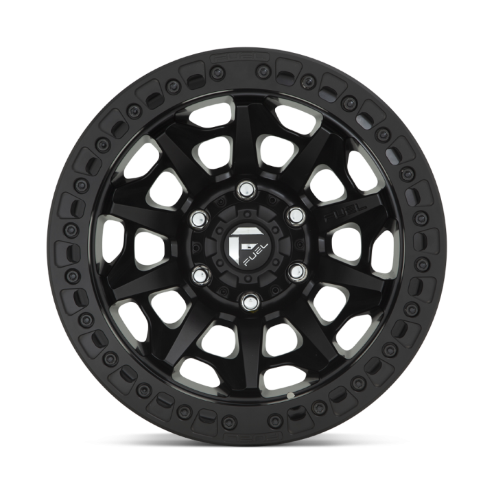 Alloy Wheel, FUEL D114 COVERT Beadlock, 17x9.0, ET -15, 5x127, 71.5, Black - EDK.ro