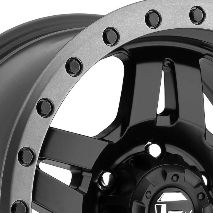 Jantă de Aluminiu, FUEL D557 ANZA, 17x8.5, ET -6, 5x127, 78.1, Negru - EDK.ro