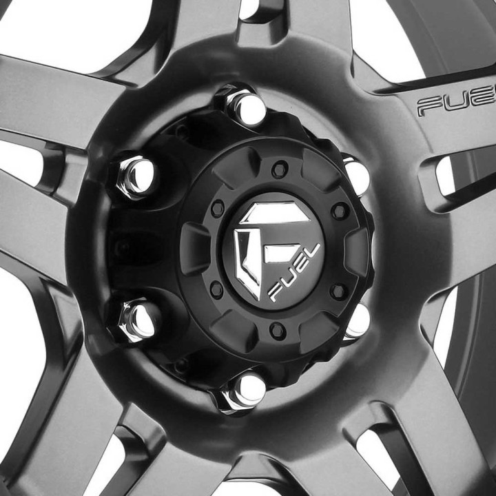 Alloy Wheel, FUEL D558 ANZA, 17x8.5, ET -6, 5x127, 78.1, Black - EDK.ro