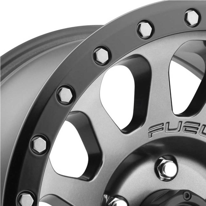 Alloy Wheel, FUEL D601 VECTOR, 17x9.0, ET -12, 5x127, 78.1, Black - EDK.ro