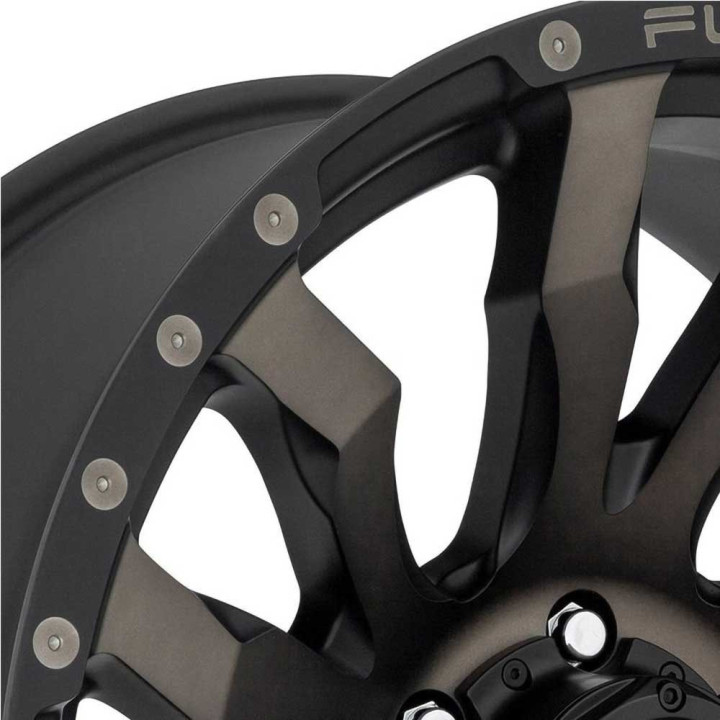 Jantă de Aluminiu, FUEL D674 BLITZ, 20x9.0, ET 1, 5x127, 71.5, Negru - EDK.ro