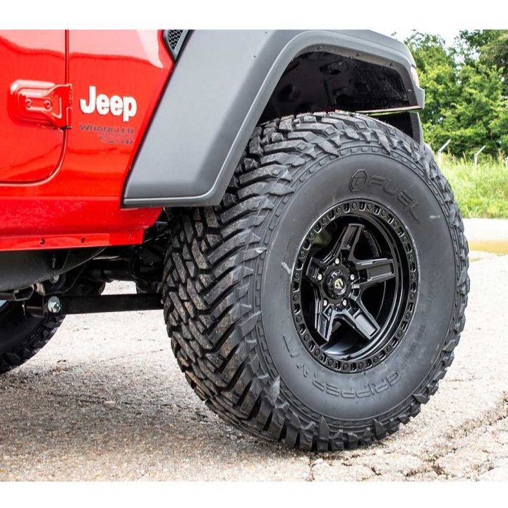 Jantă de Aluminiu, FUEL D697 KICKER, 17x9.0, ET -12, 5x127, 71.5, Negru - EDK.ro