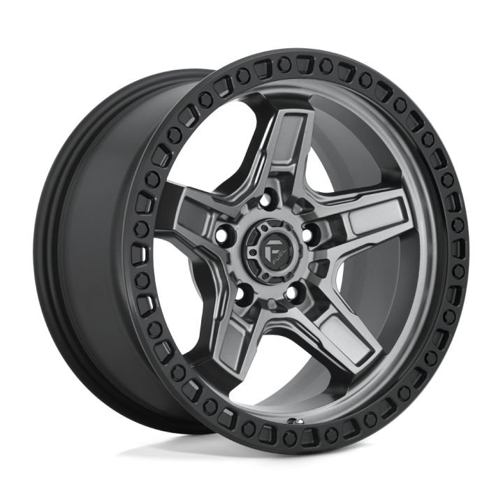 Alloy Wheel, FUEL D698 KICKER, 17x9.0, ET -12, 5x127, 71.5, Black - EDK.ro