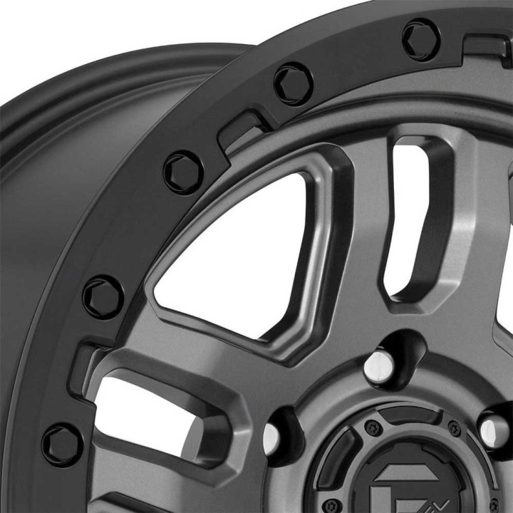 Alloy Wheel, FUEL D701 AMMO, 17x9.0, ET -12, 5x127, 71.5, Black - EDK.ro