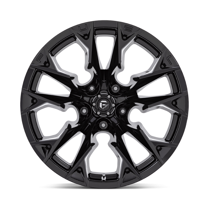 Alloy Wheel, FUEL D803 FLAME, 20x12.0, ET -44, 5x127, 71.5, Black - EDK.ro