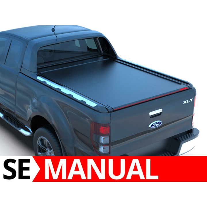 Manual Roll Top Tonneau Bed Cover, Tessera 4x4 SE, Ford Ranger Wildtrak Extra Cab 2012 - 2022 - EDK.ro