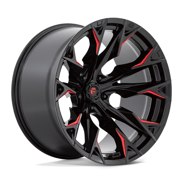 Jantă de Aluminiu, FUEL D823 FLAME, 22x12.0, ET -44, 5x127, 71.5, Negru - EDK.ro
