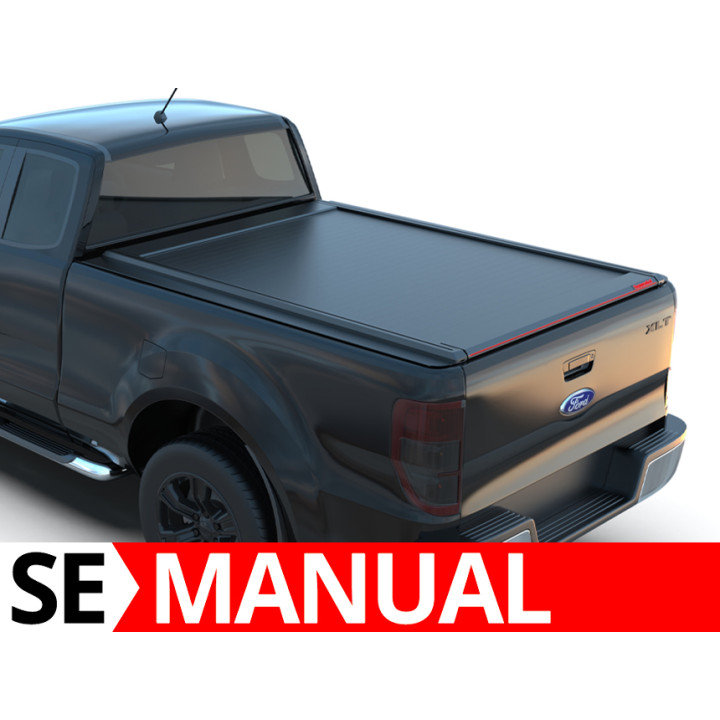Manual Roll Top Tonneau Bed Cover, Tessera 4x4 SE, Ford Ranger XLT Extra Cab 2012 - 2022 - EDK.ro
