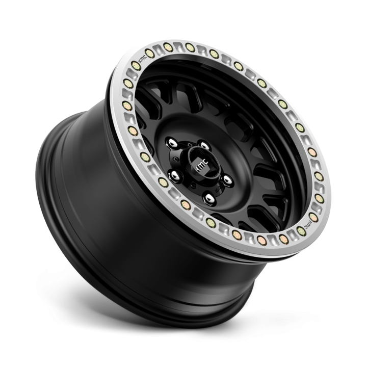 Jantă de Aluminiu, KMC KM234 GRENADE DESERT Beadlock, 20x9.0, ET -12, 5x127, 71.5, Negru - EDK.ro