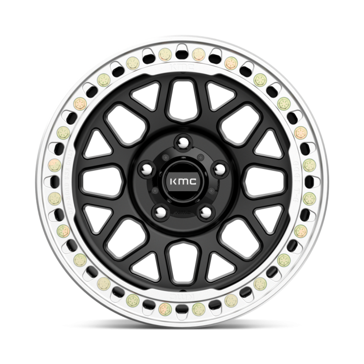 Alloy Wheel, KMC KM235 GRENADE CRAWL Beadlock, 18x9.0, ET 10, 5x127, 71.5, Black - EDK.ro