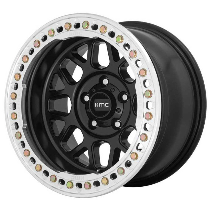 Jantă de Aluminiu, KMC KM235 GRENADE CRAWL Beadlock, 17x9.0, ET -38, 5x127, 71.5, Negru - EDK.ro