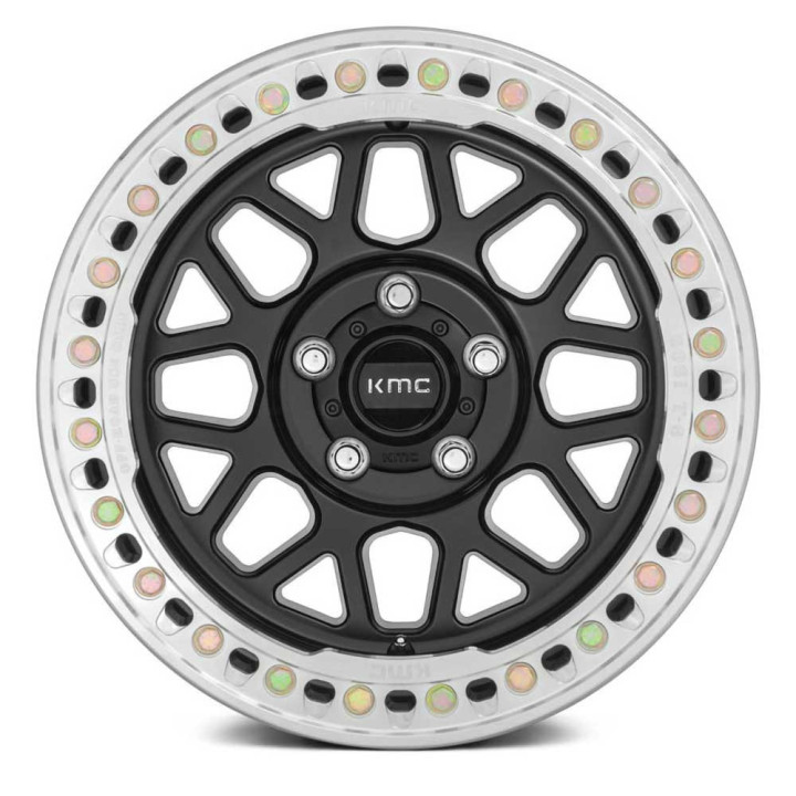 Alloy Wheel, KMC KM235 GRENADE CRAWL Beadlock, 17x9.0, ET -38, 5x127, 71.5, Black - EDK.ro