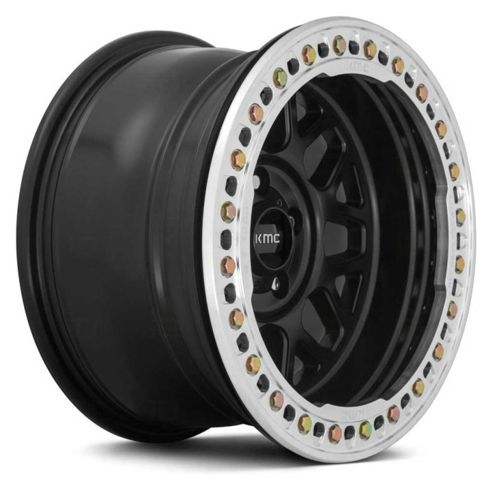 Jantă de Aluminiu, KMC KM235 GRENADE CRAWL Beadlock, 17x9.0, ET -38, 5x127, 71.5, Negru - EDK.ro