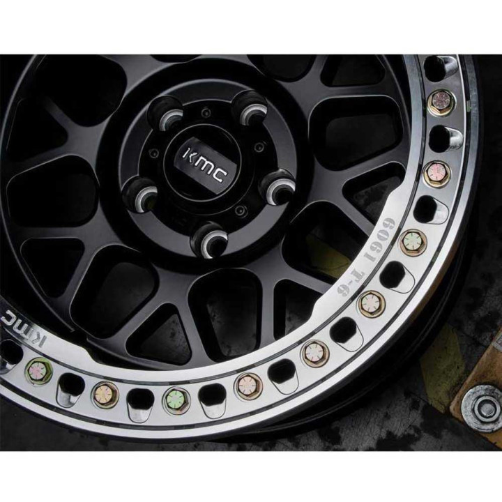 Alloy Wheel, KMC KM235 GRENADE CRAWL Beadlock, 17x9.0, ET -38, 5x127, 71.5, Black - EDK.ro