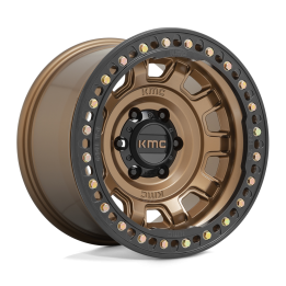 Jantă de Aluminiu, KMC KM236 TANK Beadlock, 17x9.0, ET -15, 5x127, 71.5, Bronz - EDK.ro