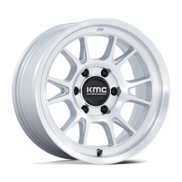 Jantă de Aluminiu, KMC KM729 RANGE, 17x8.5, ET -10, 5x127, 71.5, Argintiu - EDK.ro
