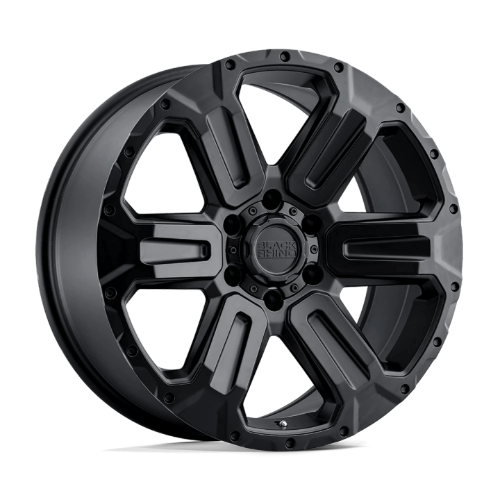 Jantă de Aluminiu, Black Rhino WARLORD, 17x8.5, ET 35, 5x127, 71.5, Negru - EDK.ro