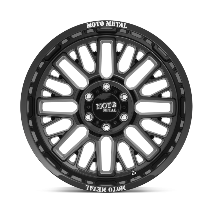 Jantă de Aluminiu, MOTO Metal MO802 WARLOCK, 20x9.0, ET 18, 5x127, 71.5, Negru - EDK.ro