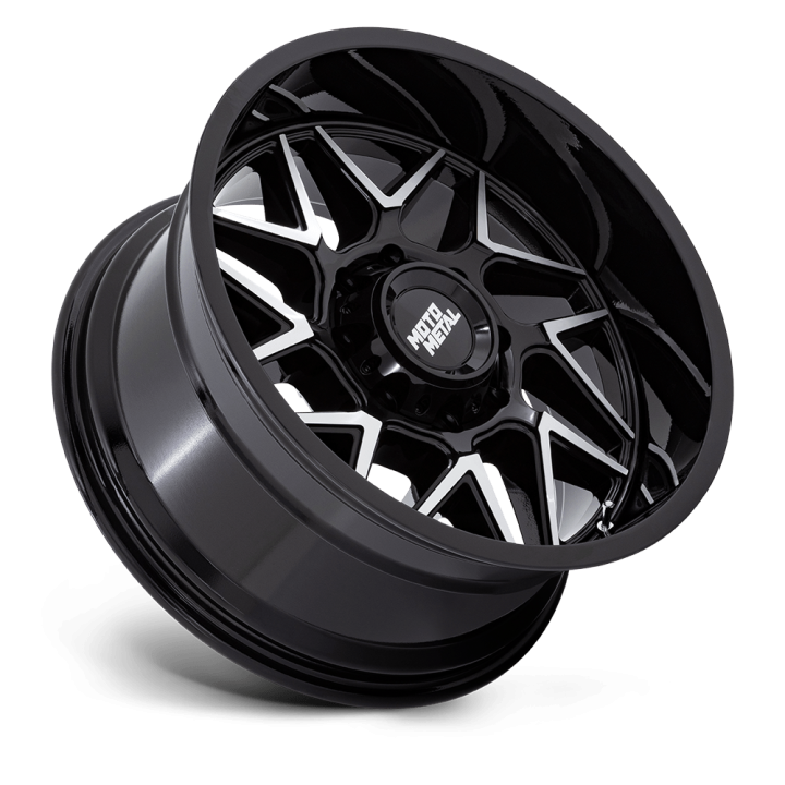 Alloy Wheel, MOTO Metal MO812 TURBINE, 20x9.0, ET 1, 5x127, 71.5, Black - EDK.ro