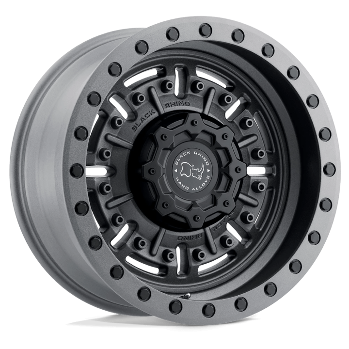Jantă de Aluminiu, Black Rhino ABRAMS, 17x9.5, ET -18, 5x127, 71.5, Gri Metalizat - EDK.ro
